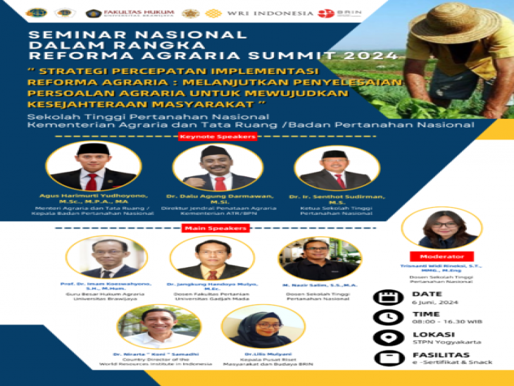 Seminar Nasional Reforma Agraria Sekolah Tinggi Pertanahan Nasional Tahun 2024